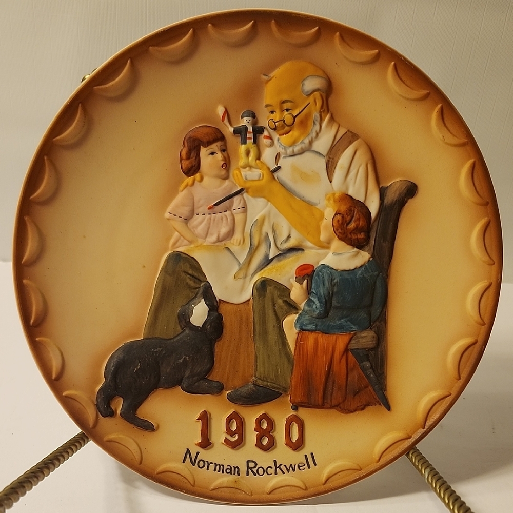 Norman Rockwell 'The Toymaker' Collector Plate - 1980